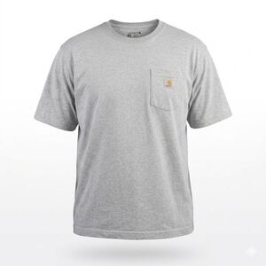 Carhartt Mens 2XL Loose Fit Heavyweight Short Sleeve Pocket T-Shirt Gray Utility